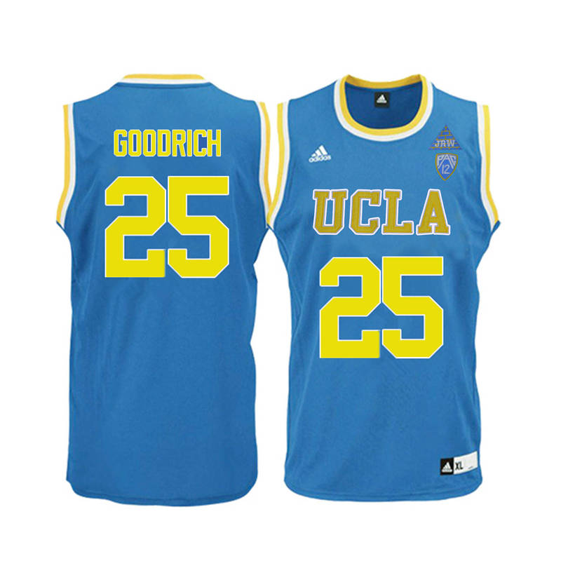 Men UCLA Bruins #25 Gail Goodrich College Basketball Jerseys-Blue